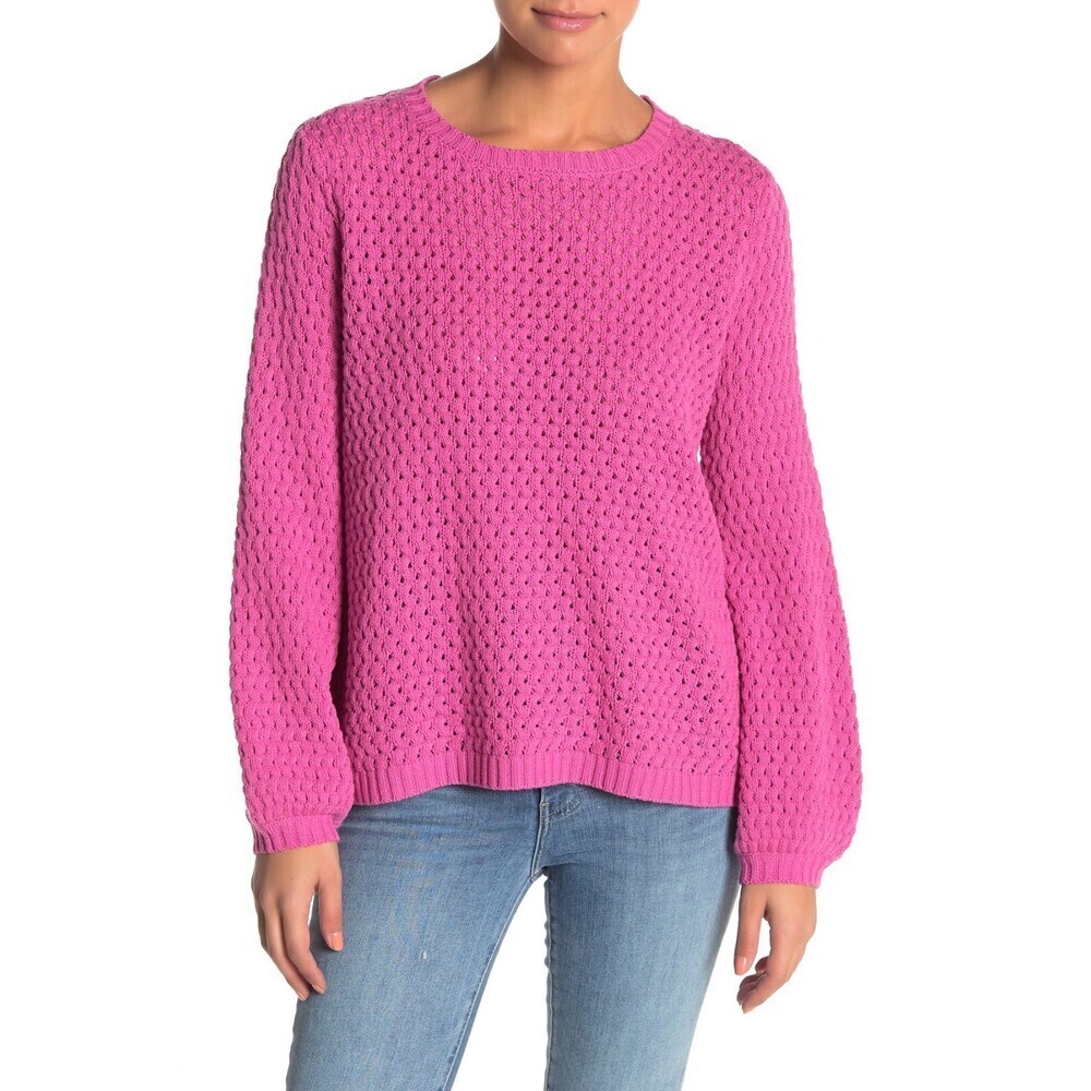 14th & Union women's Popcorn Knit long sleeve Sweater size XL in pink